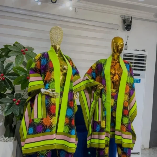 Ankara Two-Piece Pant and Kimono Jacket