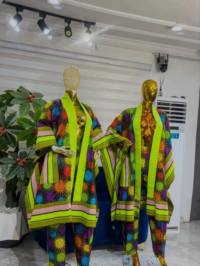Ankara Two-Piece Pant and Kimono Jacket