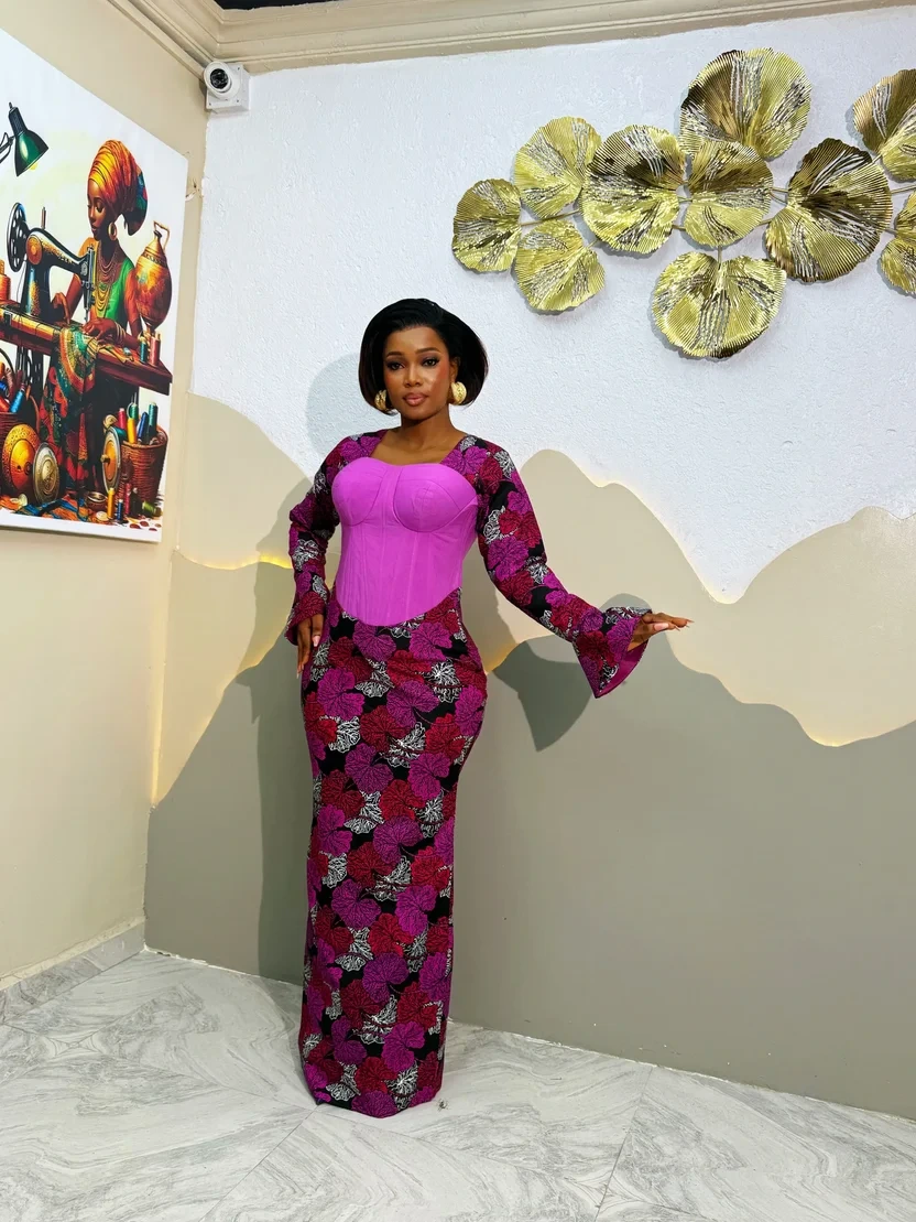 Luxury Ankara Corset Gown