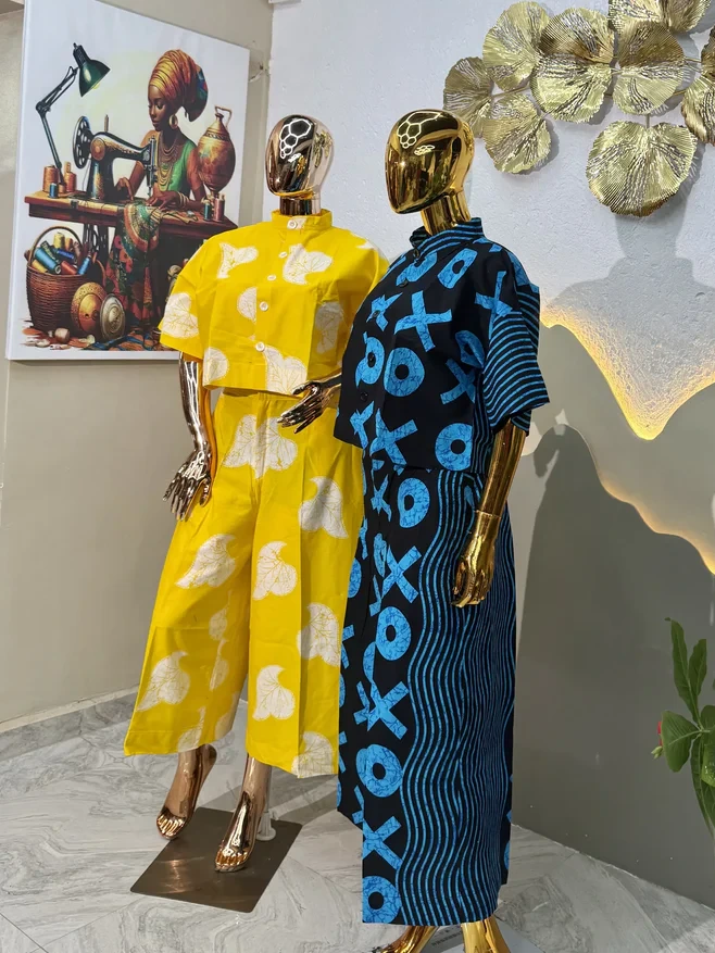 Elegant Wax Print Two-Piece Set